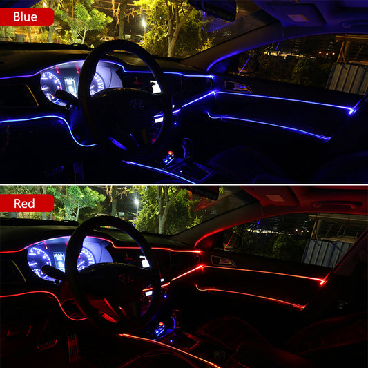 Bande lumineuse LED pour voiture pour lumière de décoration de fête néon Lampe de danse de vélo Lampes de bandes USB étanches 12 V