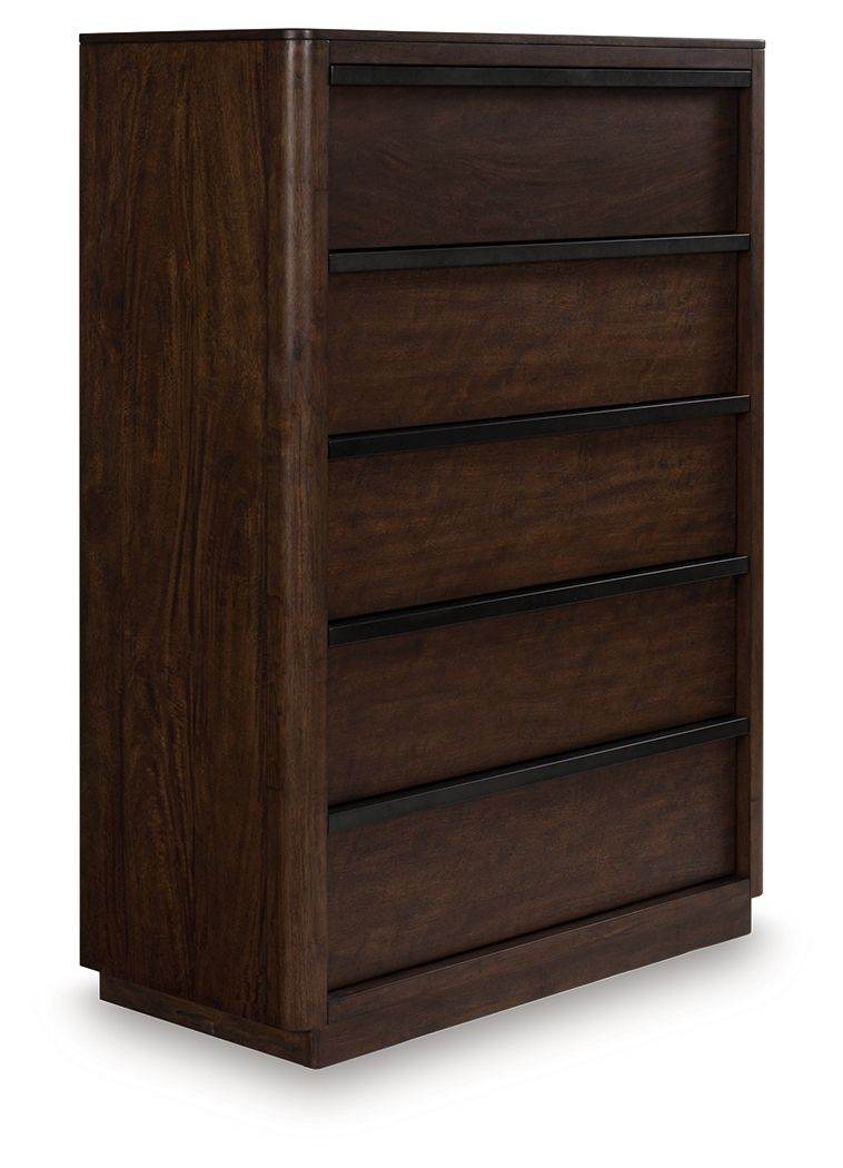 Signature Design by Ashley 5 Drawer Dark Brown Chest-0