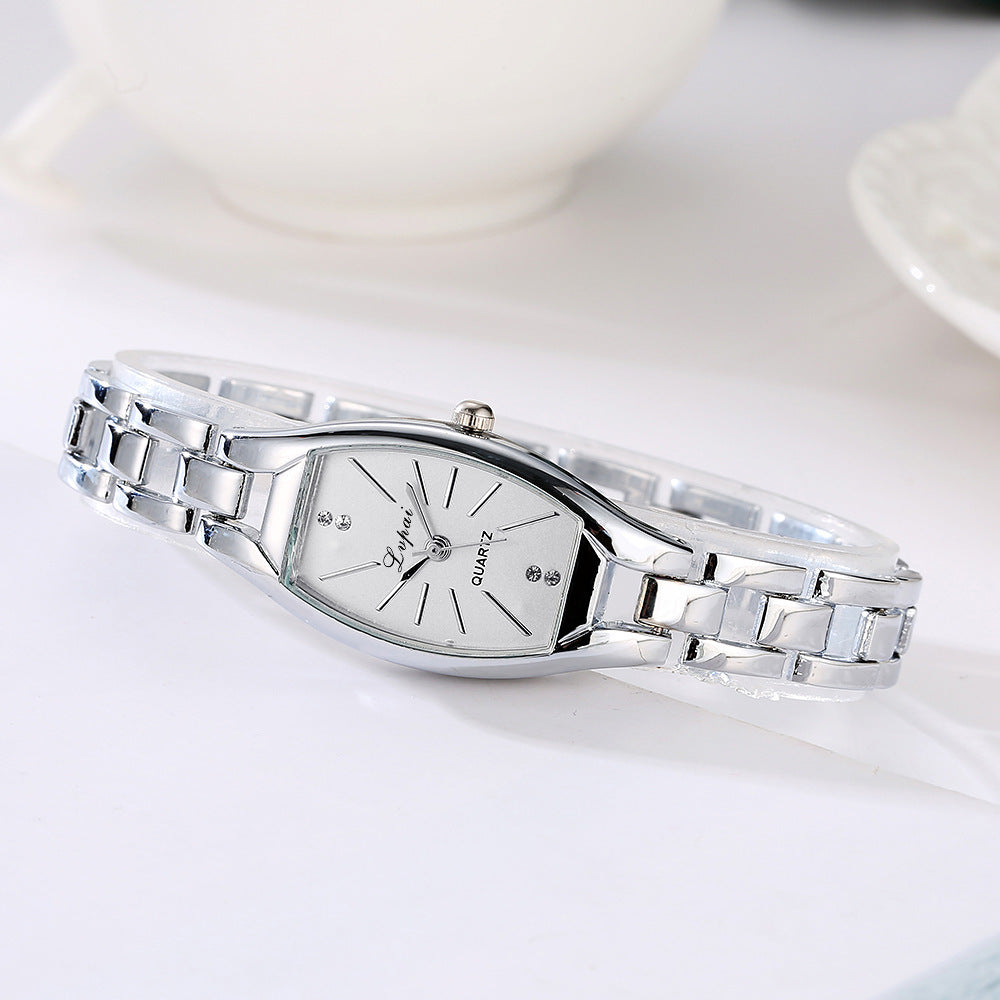Reloj de cuarzo sencillo y personalizado para mujer con diamante