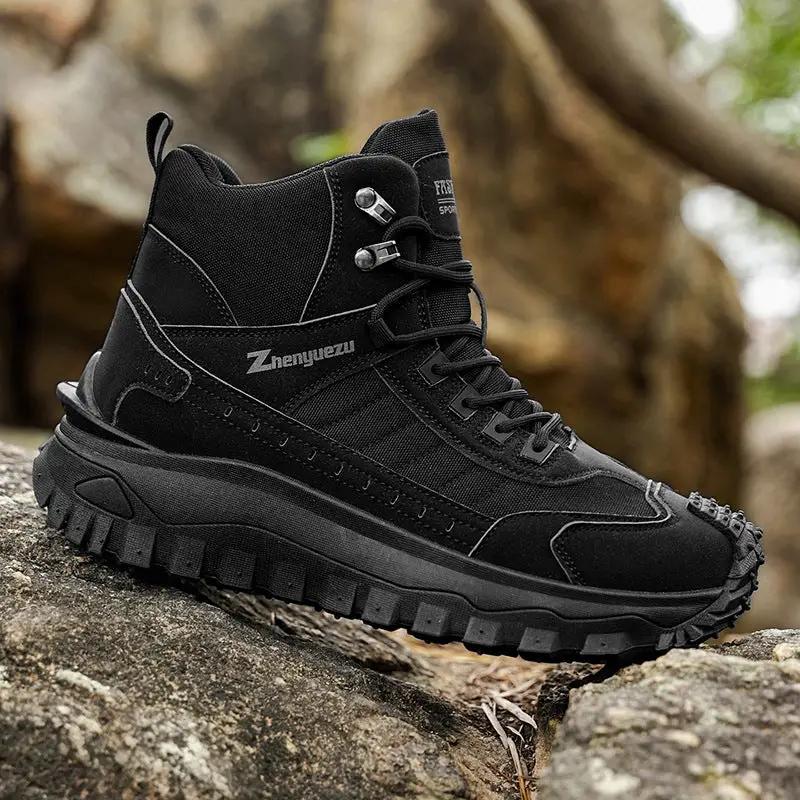 Men's AdTec outdoor boots with thick, rugged black sole and breathable upper for casual sports.