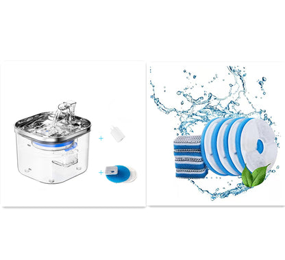 Dispensador de Agua Automático de Acero Inoxidable para Mascotas (Perro y Gato) Fuente Inteligente Accesorios para Mascotas
