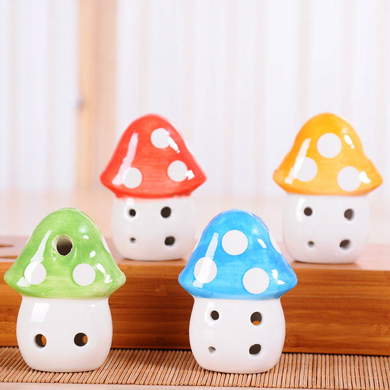 Petite flûte champignon à 6 trous de couleur Do (ton médium)