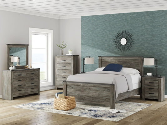 Black and Gray Frandern 6 Piece Panel Bedroom Furniture Set-0