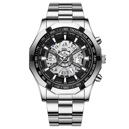 Montre Homme Étanchéité Lumineuse Squelette Décontractée Affaires