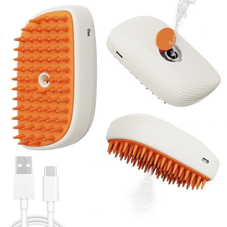 Cepillo de vapor USB recargable para mascotas, peine de masaje en spray, herramientas de aseo para mascotas, peine de vapor para gatos, productos para mascotas