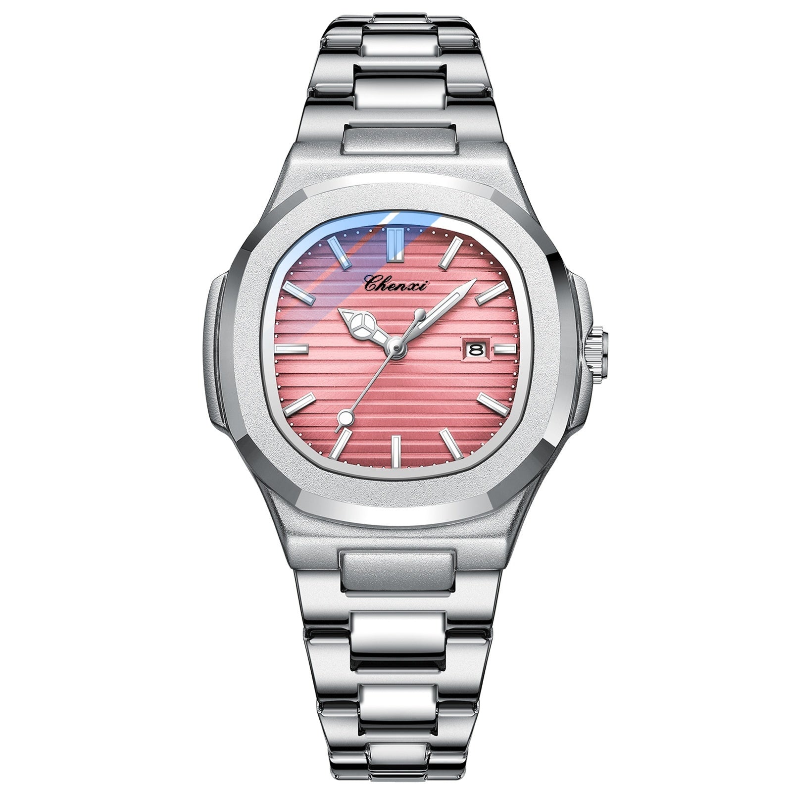 Chenxi Montre Acier Couple Lumineuse Étanche Simple Tendance
