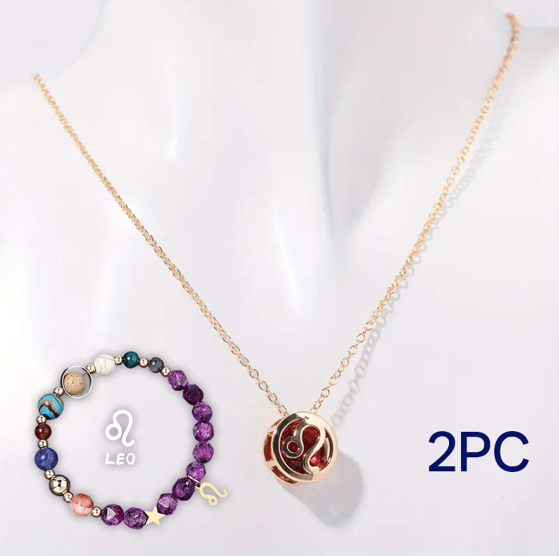 Parure de collier en perles de pierre naturelle