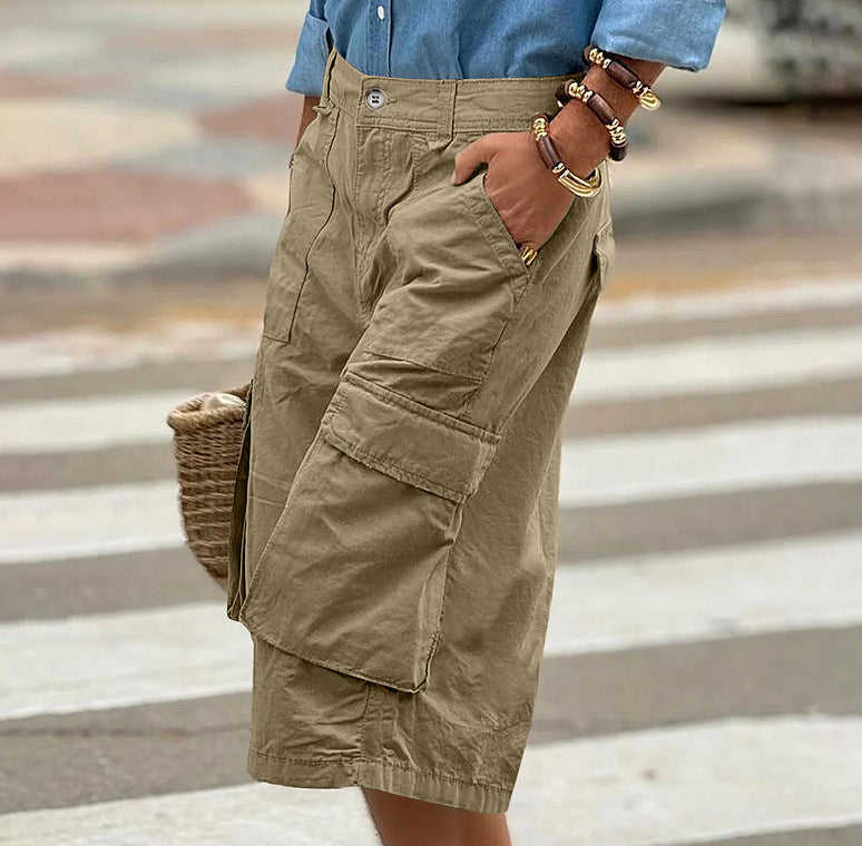 Pantalon de travail 3D avec plusieurs poches et une longueur 7/8