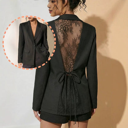 Élevez votre garde-robe avec cette veste de costume noire sophistiquée