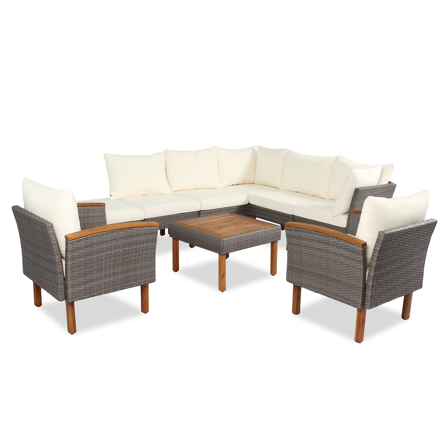 9-piece Patio rattan furniture set
