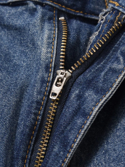 Bermudas de mezclilla lavada para hombre