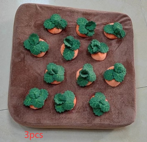Juguetes de peluche de zanahoria para perros, juguete masticable de verduras para perros, alfombrilla olfativa para perros y gatos, juguete masticable duradero para cachorros, accesorios para perros