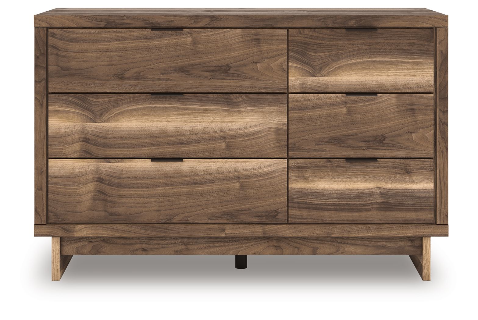 Signature Design by Ashley Six Drawer Brown Dresser with Modern Twist-4