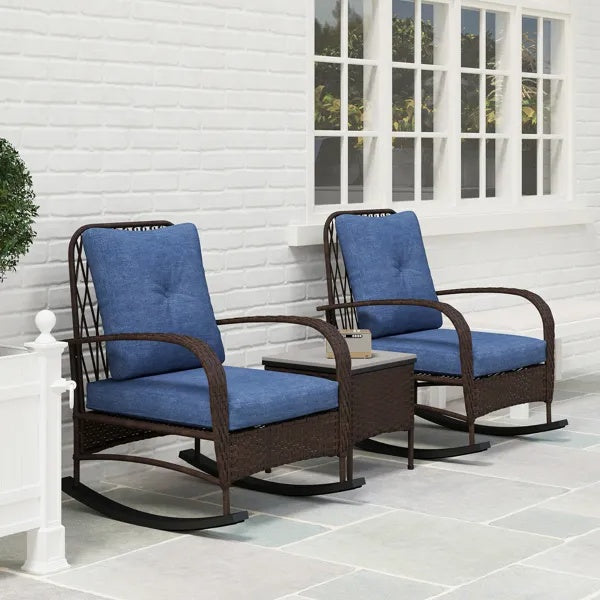 Sillón chaise longue de ratán, conjunto de muebles de patio de mimbre
