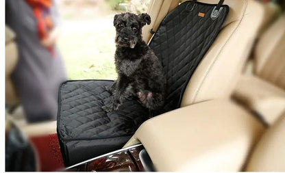 AdTec black quilted waterproof pet car mat for front seat, single-seat protector