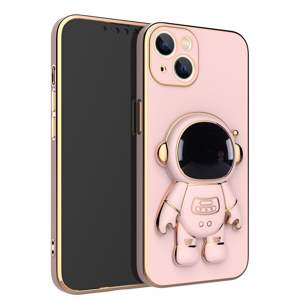 Funda de teléfono 3D Astronauta Anticaída con Soporte Galvanizado