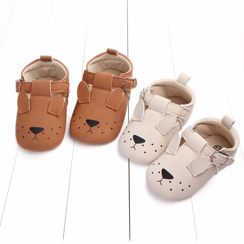 Zapatos de bebé de dibujos animados de primavera y otoño, cuero mate, antideslizantes, suela blanda, para bebés, venta al por mayor 0884