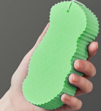 Esponja corporal 3D con patrón de escamas de pescado, bola de baño tridimensional