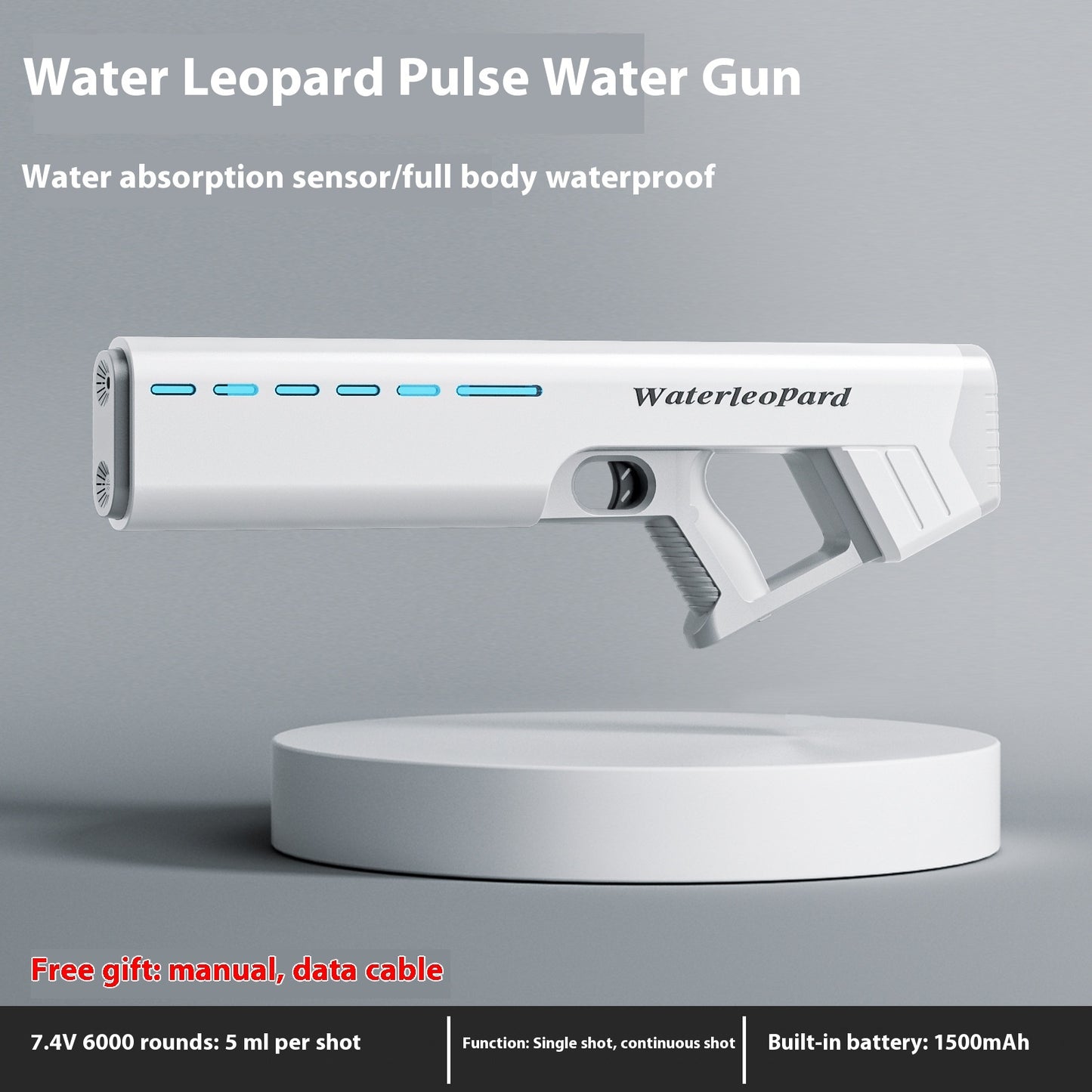 Pistolet à eau électrique continu à lumière froide et induction automatique