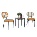 3 piezas de muebles de mimbre de lujo para exterior