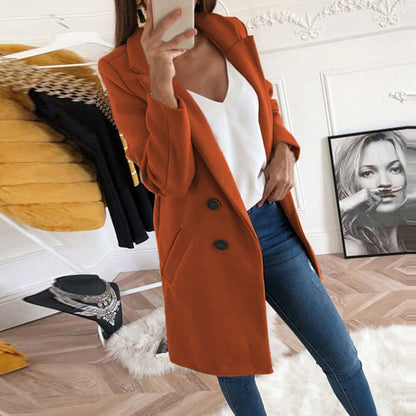 Manteau en laine mi-long