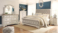 Realyn 6 Pc Bedroom Furniture Set Queen Sleigh Bed Two Tone Finish-0