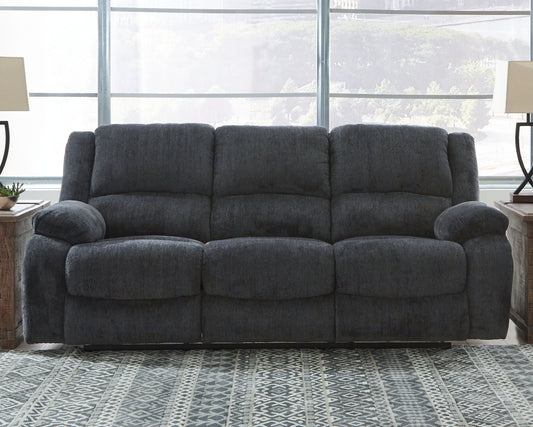 Signature Design by Ashley Draycoll Slate Gray Reclining Sofa Fabric-1