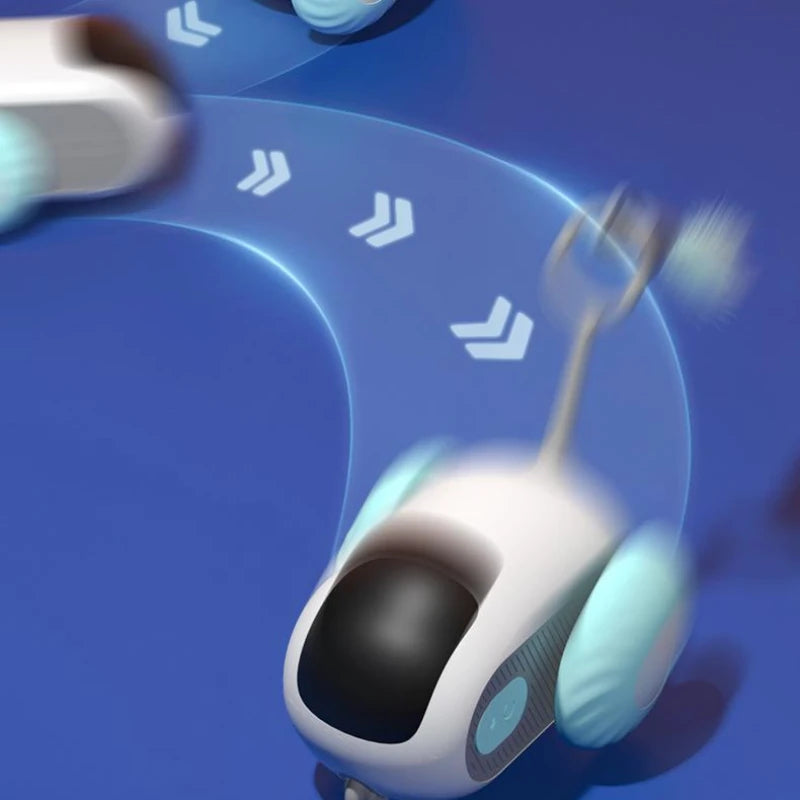 Coche Teledirigido Interactivo para Gatos Juguete Carga USB Persecución Automática Teledirigido Inteligente Coche Interactivo para Gatos Productos para Mascotas