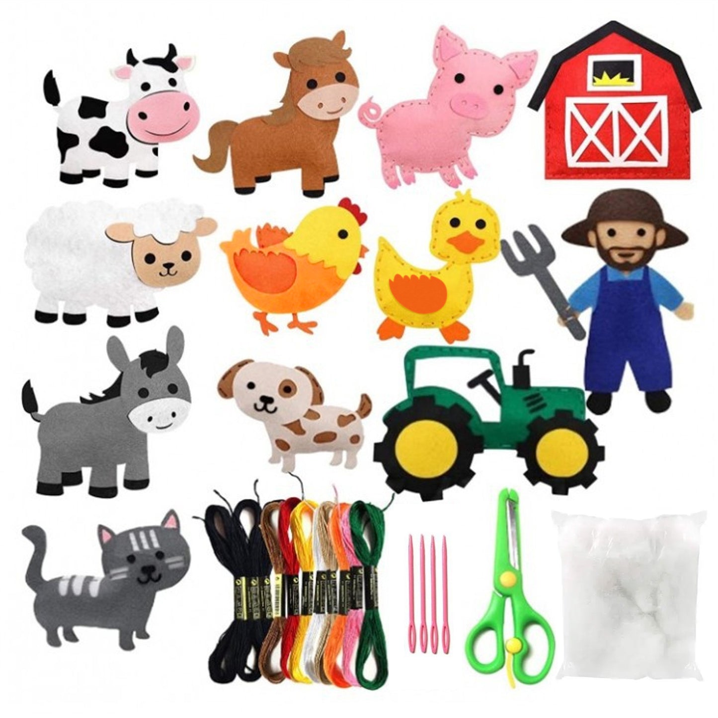 Jouets éducatifs créatifs en feutrine cousus main pour enfants