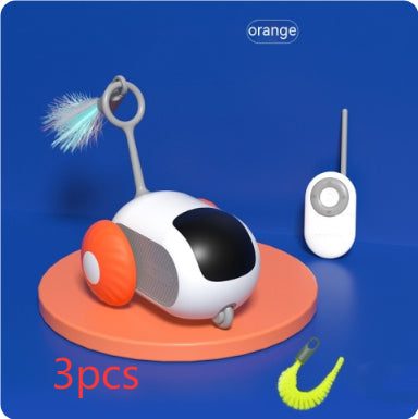Coche Teledirigido Interactivo para Gatos Juguete Carga USB Persecución Automática Teledirigido Inteligente Coche Interactivo para Gatos Productos para Mascotas