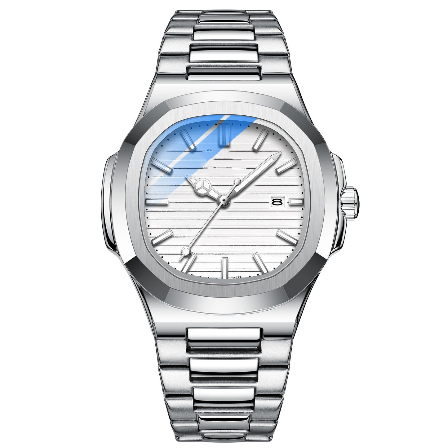 Montre Homme en Acier Lumineuse Étanche