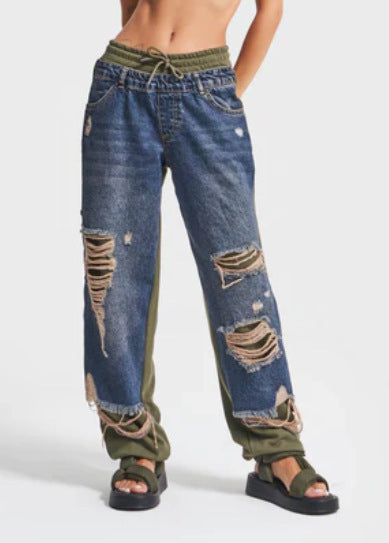 Pantalones de Costura de Moda Urbana Europea y Americana