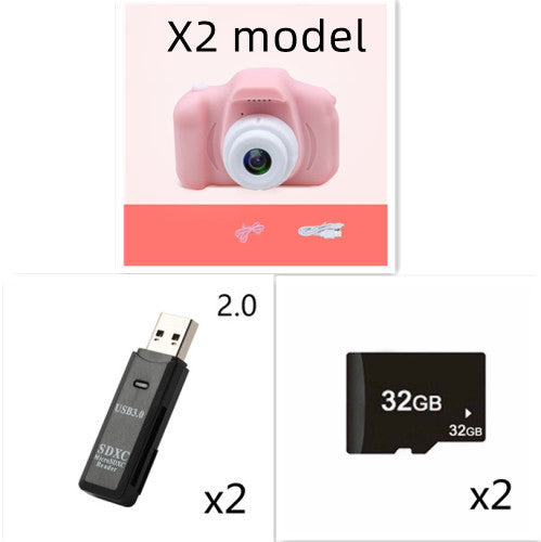 Cámara Digital X2 HD Mini de Dibujos Animados para Niños