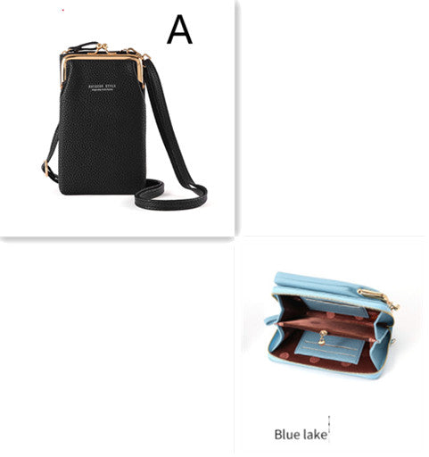 Bolso de Hombro Diagonal de Color Sólido con Patrón Lichi a la Moda