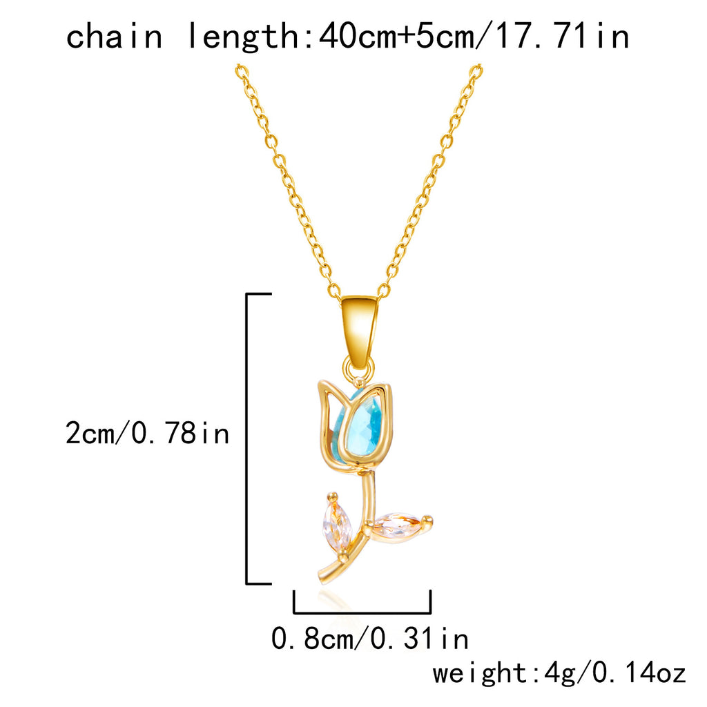 Collier Tulipe Élégant et Tendance pour Femme