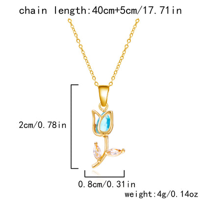Collier Tulipe Élégant et Tendance pour Femme