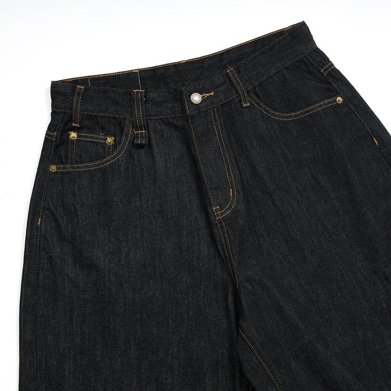 Pantalones capri de mezclilla con piel de vaca originales