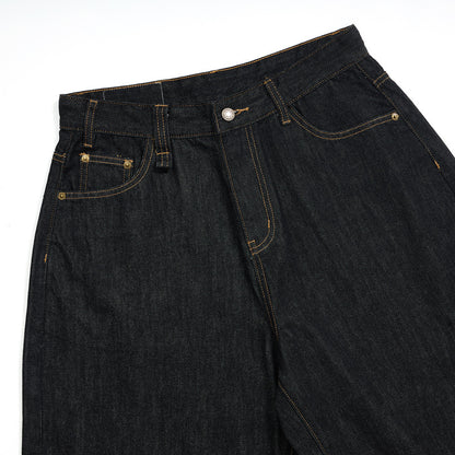 Pantalones capri de mezclilla con piel de vaca originales