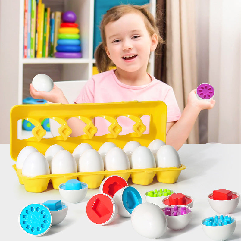 Bebé Aprendizaje Educativo Juguete Huevo Inteligente Juegos Juguetes Clasificadores de Formas Huevos Montessori Juguetes para Niños Niñas