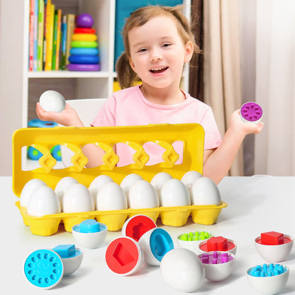 Jouet Éducatif Bébé Apprentissage Smart Egg Jeux Formes Tri Jouets Montessori pour Enfants