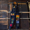 Vintage Patchwork Art Print Jeans Jumpsuit