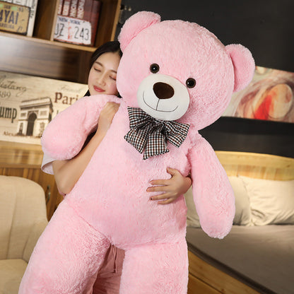 Grande poupée en peluche ours en peluche avec nœud papillon
