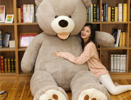 Grande Peluche Ours en Peluche Énorme Jouet Doux Coque en Cuir