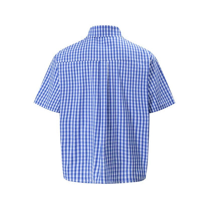 Loose checkered short sleeved shirt by eprolo