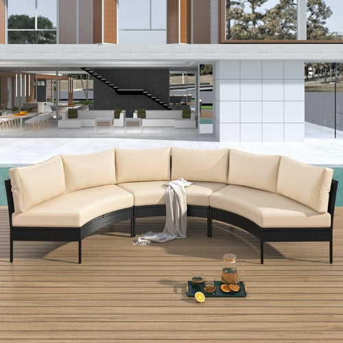 Outdoor Lounge Set - 3 pcs. (Rattan-Waterproof)
