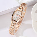 Reloj de cuarzo sencillo y personalizado para mujer con diamante