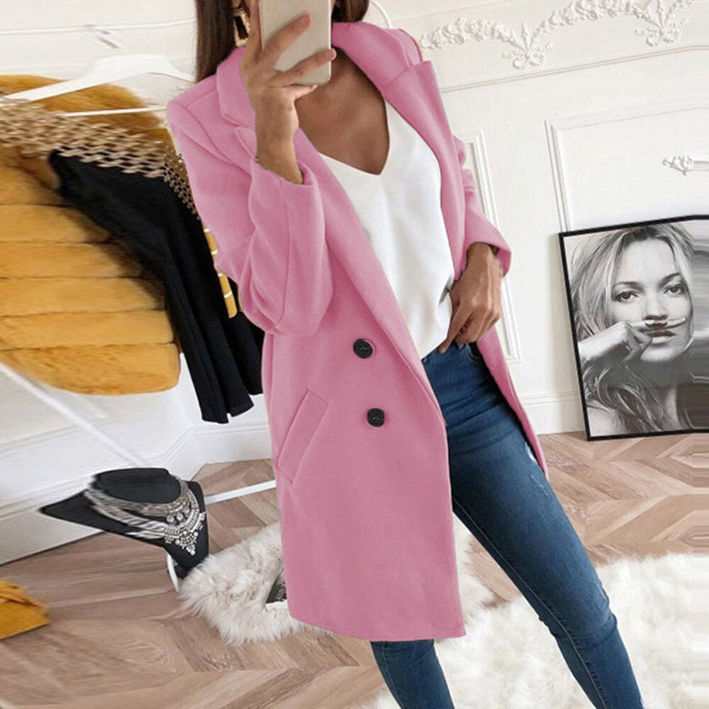 Manteau en laine mi-long
