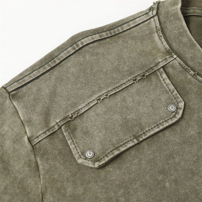 Make old washed short sleeved T-shirts