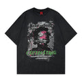 Abstract graffiti loose short sleeved T-shirt
