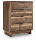 Signature Design by Ashley Chirason Brown Four Drawer Chest Modern Vintage Style Accent Furniture-0